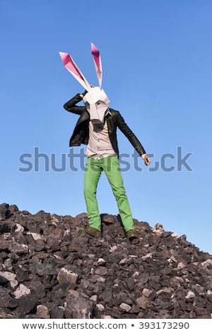 [[stock_photo]]: Easter Rabbit In Geometric Mask