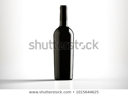 Foto stock: Wine Bottles Collection Different Colors - Red Green Black  On White Wooden Board Mock Up Copy S