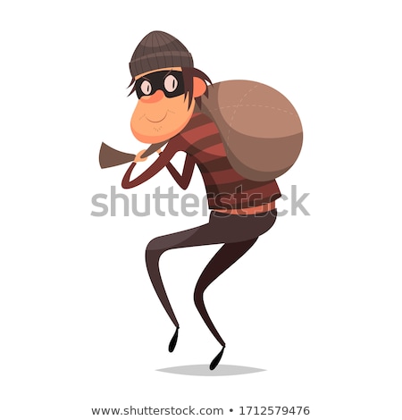 Foto stock: Doodle Bad Thief Character