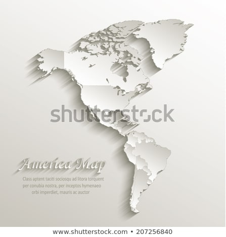 ストックフォト: Map North America Poster Map Of North America