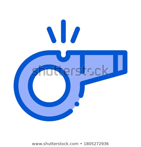 Stockfoto: Whistle Arbitrator Tool Icon Outline Illustration