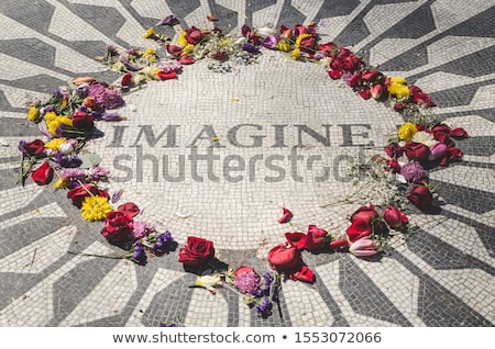 Сток-фото: Memorial To John Lennon Central Park New York City Usa