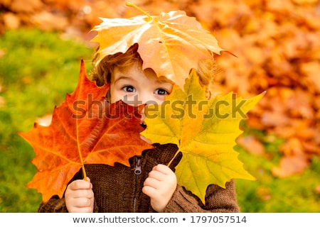 Foto stock: Baby In Autumn
