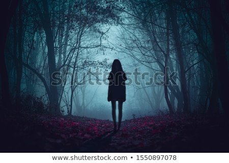 Imagine de stoc: Dark Forest With Strange Light