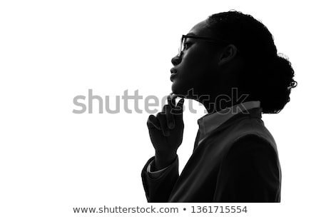 Imagine de stoc: Thinking Woman Isolated On White Background