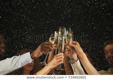 Foto d'archivio: Christmas Toast With Champagne