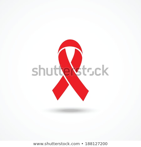 Zdjęcia stock: Red Ribbon Symbol With Aids Icons