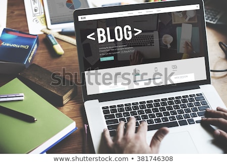 Stockfoto: Laptop And Blog