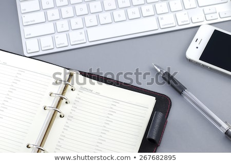 Stockfoto: Address Book And Pencil