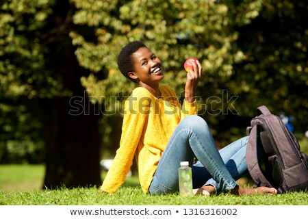 Foto stock: Women With Apples In Hand