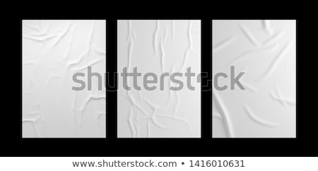 Stock fotó: White Poster On A Wall