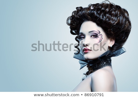 Foto stock: Woman Vampire Isolated On The Background