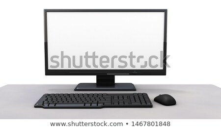 Foto d'archivio: Computer Monitor And Keyboard