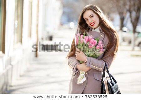 Stockfoto: Beautiful Woman Wearing Wreath Of Flowers