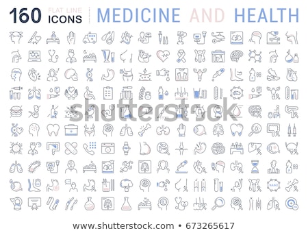 Foto d'archivio: Biochemistry Icon Flat Design