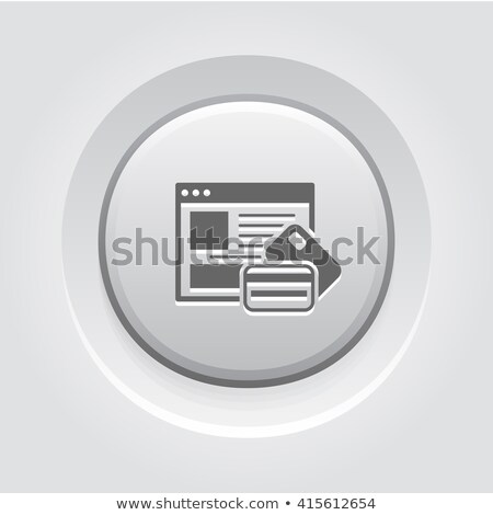 Foto stock: Online Payment Icon Grey Button Design