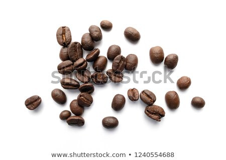 Stockfoto: Heart Of Heap Roasted Coffee Beans Isolated On White Background