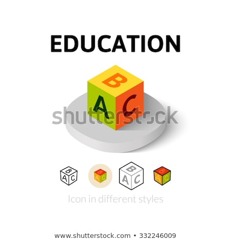 Baby Letter Cube Icon Isometric 3d Style [[stock_photo]] © sidmay