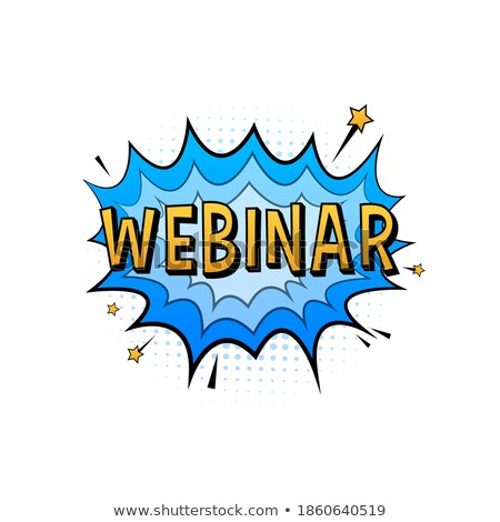 Foto d'archivio: Webinar - Cartoon Blue Word Business Concept