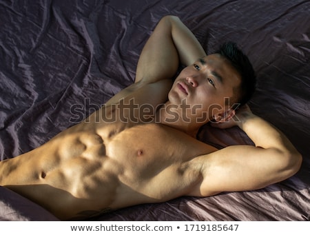 Stok fotoğraf: Shirtless Muscular Asian Man