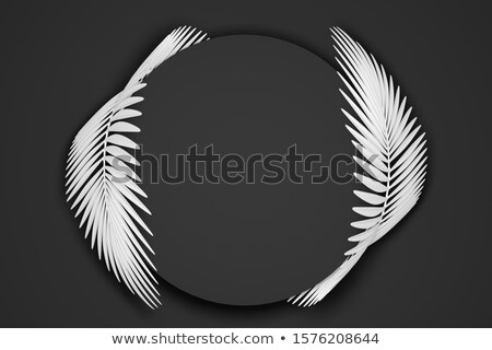 Foto stock: Two Palm Branches 3d Rendering