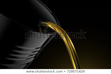 Foto stock: Black Oil Barrels 3d Rendering