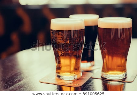 Stock photo: Close Up Of Dark Draft Beer Glass Mug