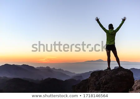 [[stock_photo]]: Trail Runner Looking At Inspiring Landscape