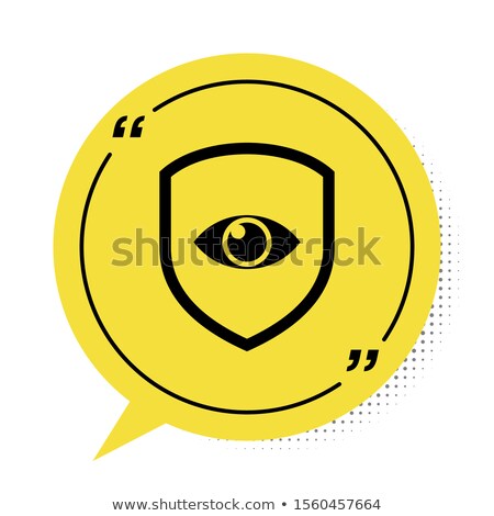 Stock fotó: Shield With Eye Safe Protection Vector Illustration Isolated On White Background