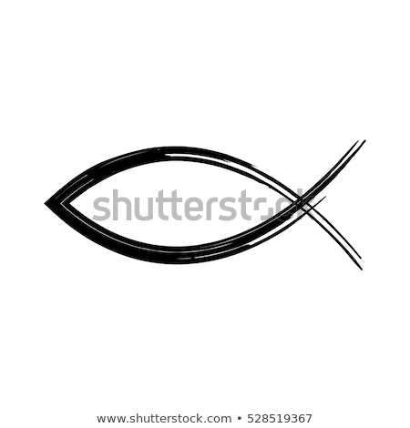 Stock foto: Ichthus Christian Fish Symbol Religious Icon Vector Illustration