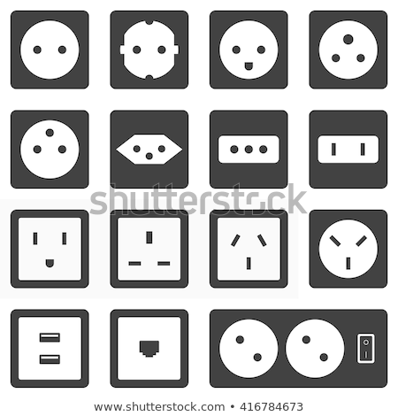 Stock fotó: Usa Electrical Socket Icon