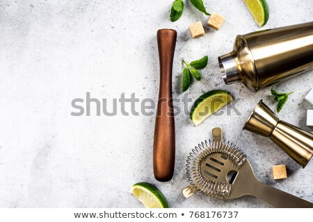 Foto stock: Cocktail Utensils Set Of Bar Tools