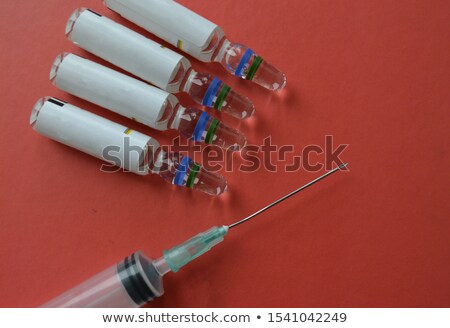 Foto stock: Injection Of Antibiotic Medical Glass Ampoule