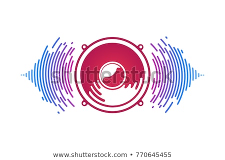 Stock foto: Red Stereo Speakers