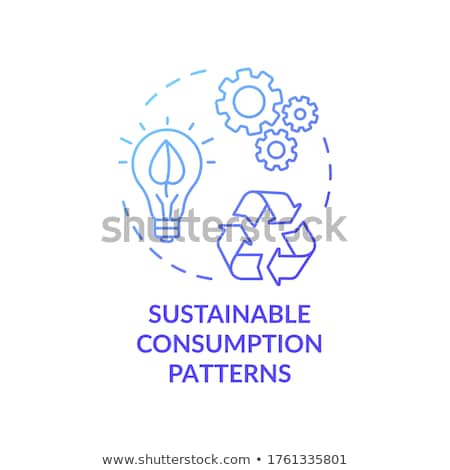 Stockfoto: Sustainable Consumption Pattern Blue Gradient Concept Icon