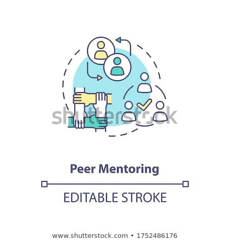 Stock foto: On On One Mentoring Concept Icon