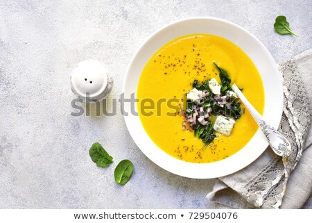 Stock photo: Walnuts In White Bowl Over White Overhead View