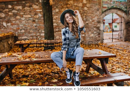 Stockfoto: Young Woman In Autumn