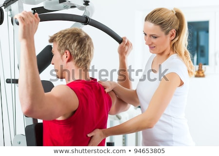 ストックフォト: Patient At The Physiotherapy Making Physical Exercises