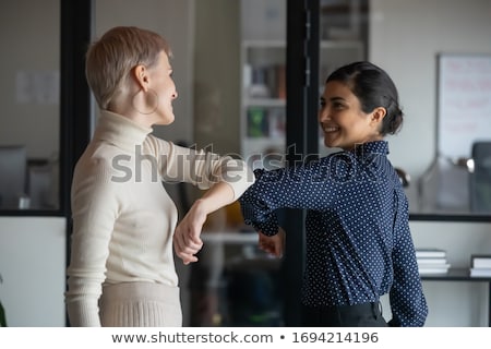 Сток-фото: Indian Young Woman Welcoming With Hands Joined