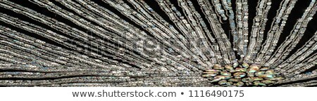 Foto stock: Abstract Painting With Beads Fabric And Sequin