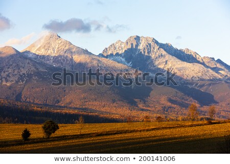 Foto stock: Krivan Mountain And Western Part Of High Tatras Slovakia