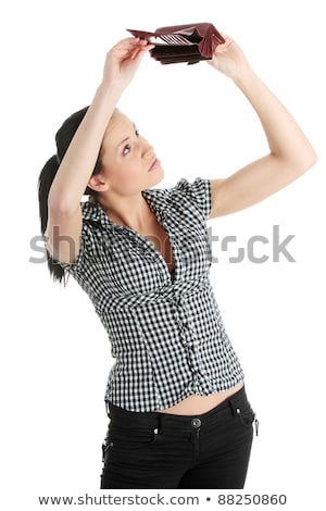 Zdjęcia stock: Woman Holding Empty Pockets