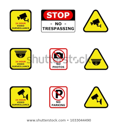 Foto stock: Cctv Sign Red Vector Icon Button