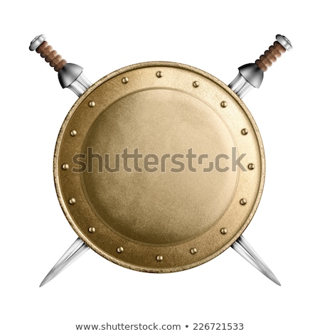 Stockfoto: Gladiator With Sword Isolated On White