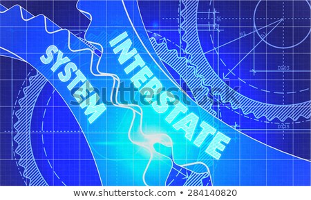 Stok fotoğraf: Interstate System Transcontinental Relations On The Cogwheels