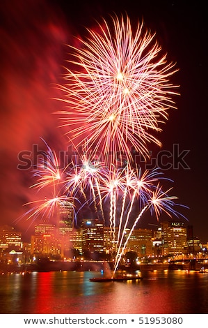 Zdjęcia stock: 4th Of July Fireworks Portland Oregon