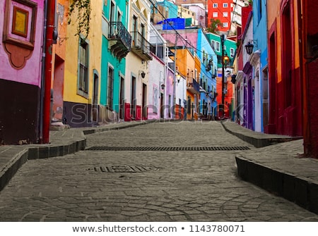 ストックフォト: Kiss Alley Colored Houses Guanajuato Mexico