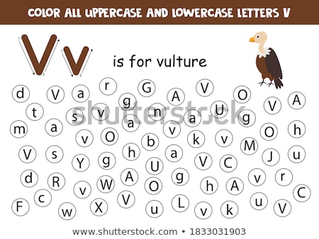 Stock fotó: Flashcard Letter V Is For Vocabulary