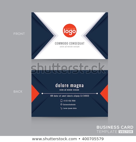 Stock photo: Modern Business Card In Blue Color